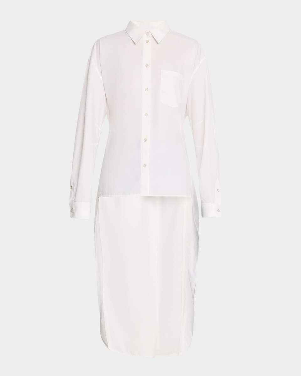 Apex Button-Front High-Low Shirt